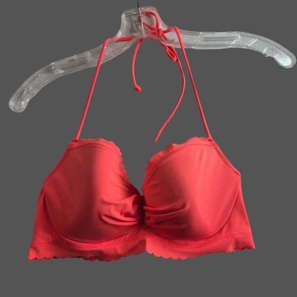 Victoria Secret Swim Womens Top 34C  Bikini‎ Halter Padded Pink Beach Stylish - Picture 1 of 5